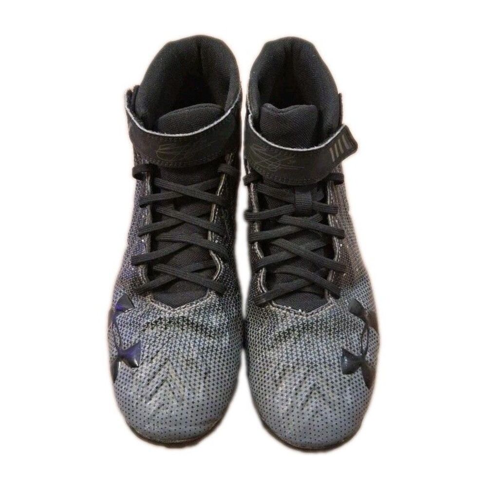 Under Armour Harper 2 RM Cleats Youth Size 6 - Grey Black  Excellent Condition
